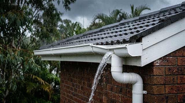 Photo 5: A clear downpipe running freely. Illustration